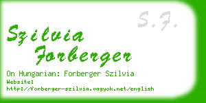 szilvia forberger business card